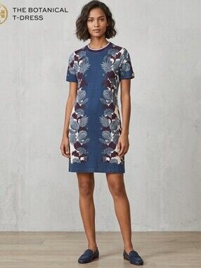 Tory Burch Black and Gray Floral Mini Dress